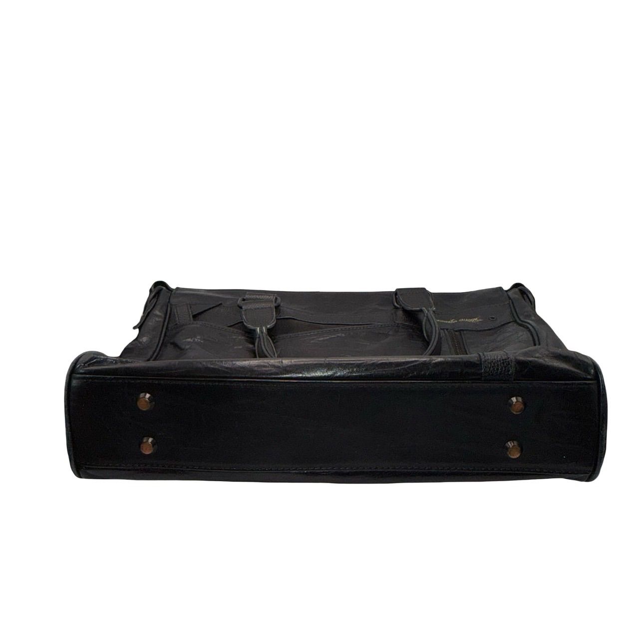 サマンサキングズ トートバッグ ビジネスバッグ レザー A4収納 肩掛け 黒 Samantha Kingz（サマンサキングズ）メンズ用レザートートバッグ