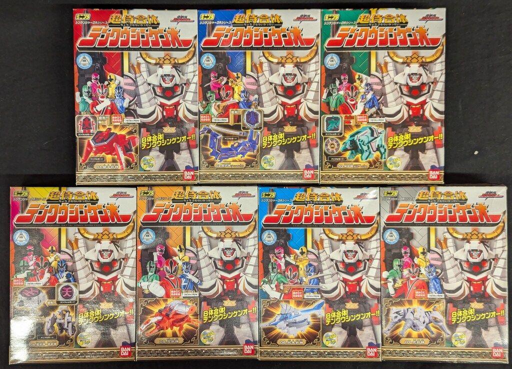 バンダイ ミニプラ|超侍合体テンクウシンケンオー 侍戦隊シンケンジャー 全7種セット 超侍合体テンクウシンケンオー