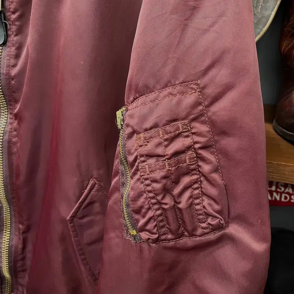 90s USA ヴィンテージ MA-1 フライト ジャケット MA-1 バーガンディ