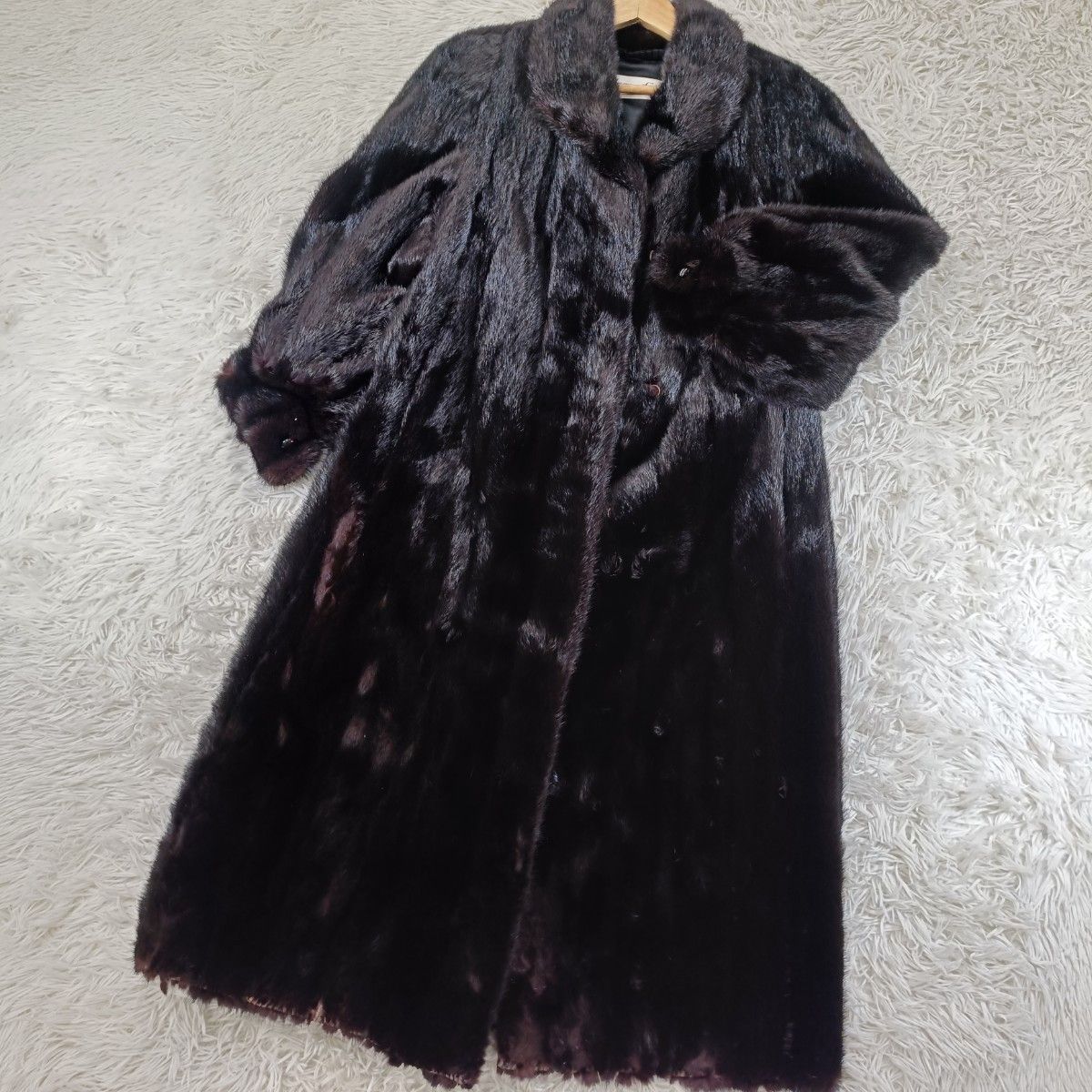 着丈107cm ダークミンク ミンクコート ロングコート ブラックミンク