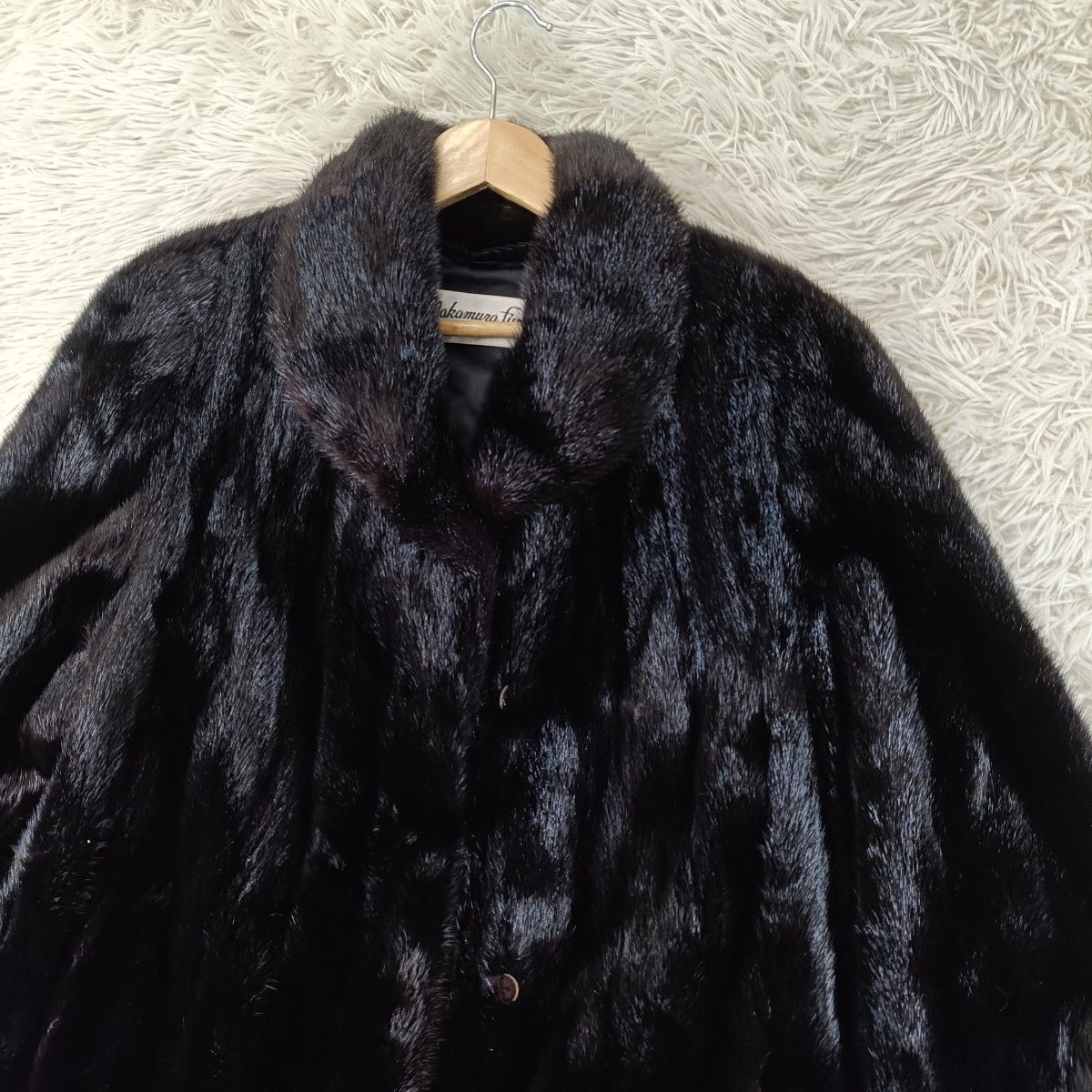 着丈107cm ダークミンク ミンクコート ロングコート ブラックミンク