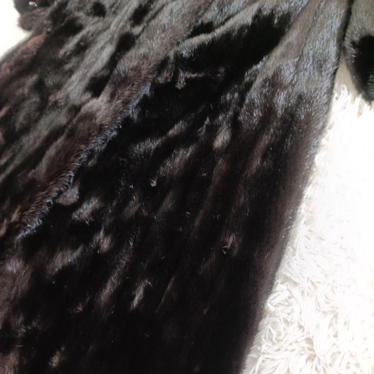 着丈107cm ダークミンク ミンクコート ロングコート ブラックミンク