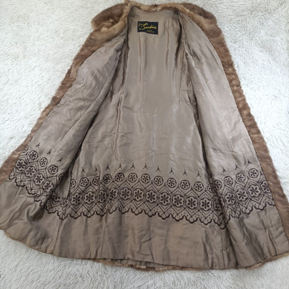 着丈100cm デミバフミンク ロングコート ファーコート ミンクコート