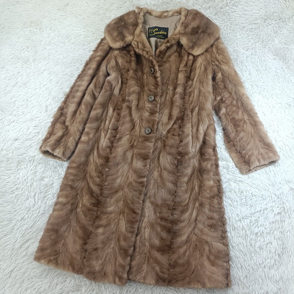 着丈100cm デミバフミンク ロングコート ファーコート ミンクコート