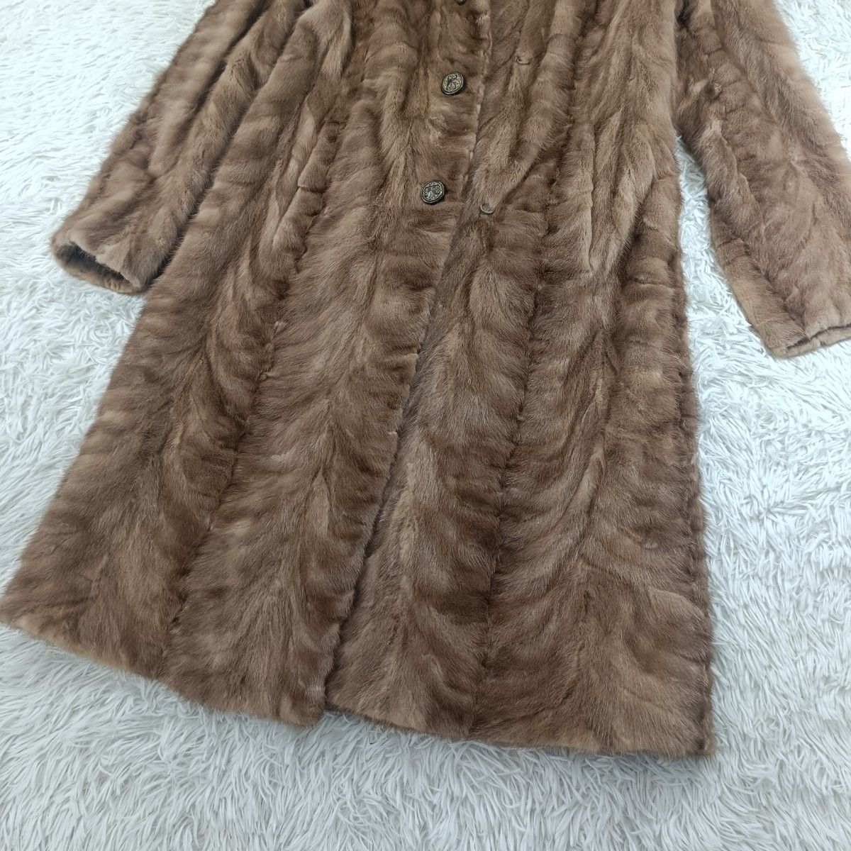 着丈100cm デミバフミンク ロングコート ファーコート ミンクコート