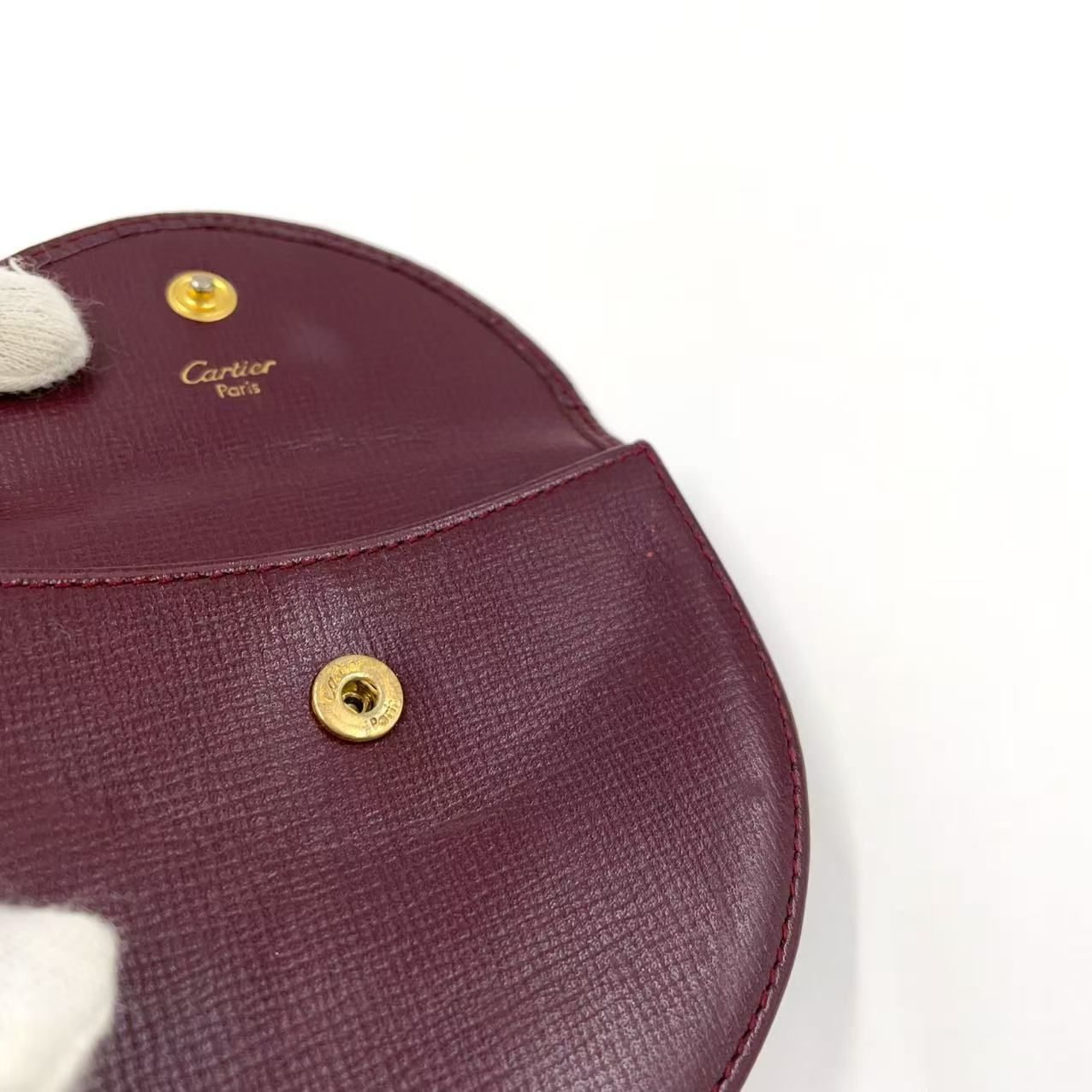 Cartier マスト ドゥ レザー ボルドー コインケース ゴールド - メルカリ