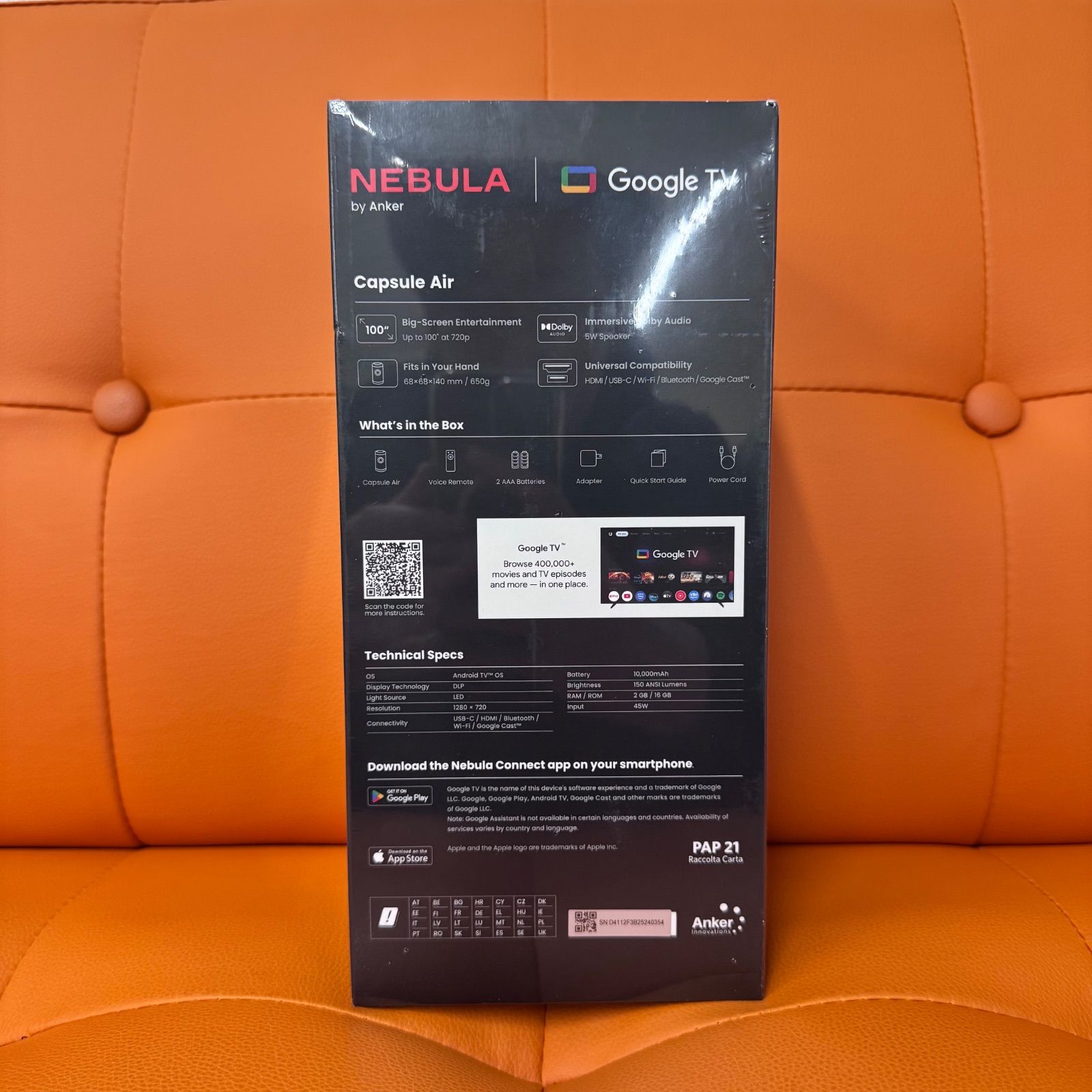週末値下【新品未開封】NEBULA Capsule Air 【シュリンク未開封】 シュリンク付き】Anker Nebula Capsule Air ブラック - メルカリ