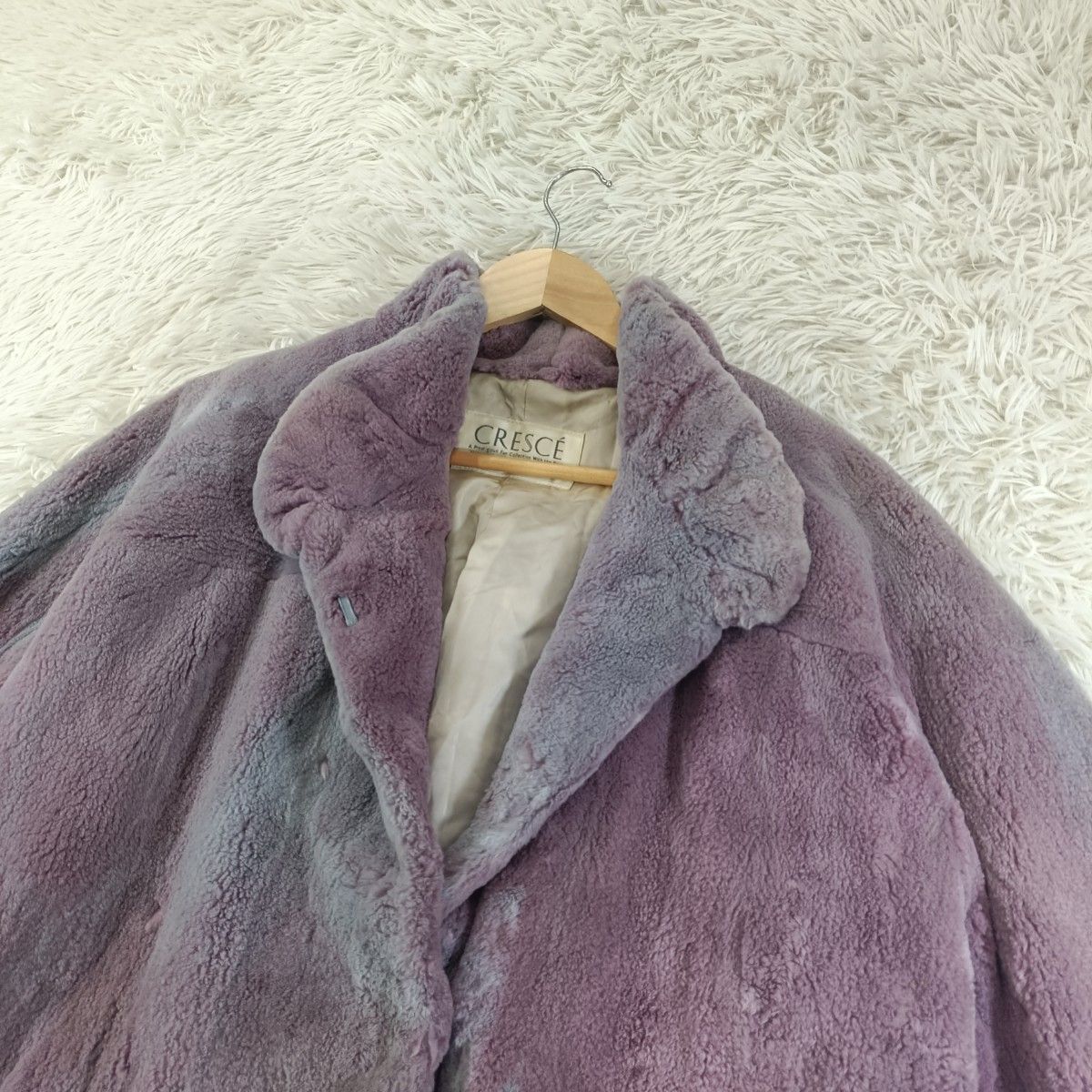 シェアードミンク ファーコート パープル系 ミンクコート リアルファー