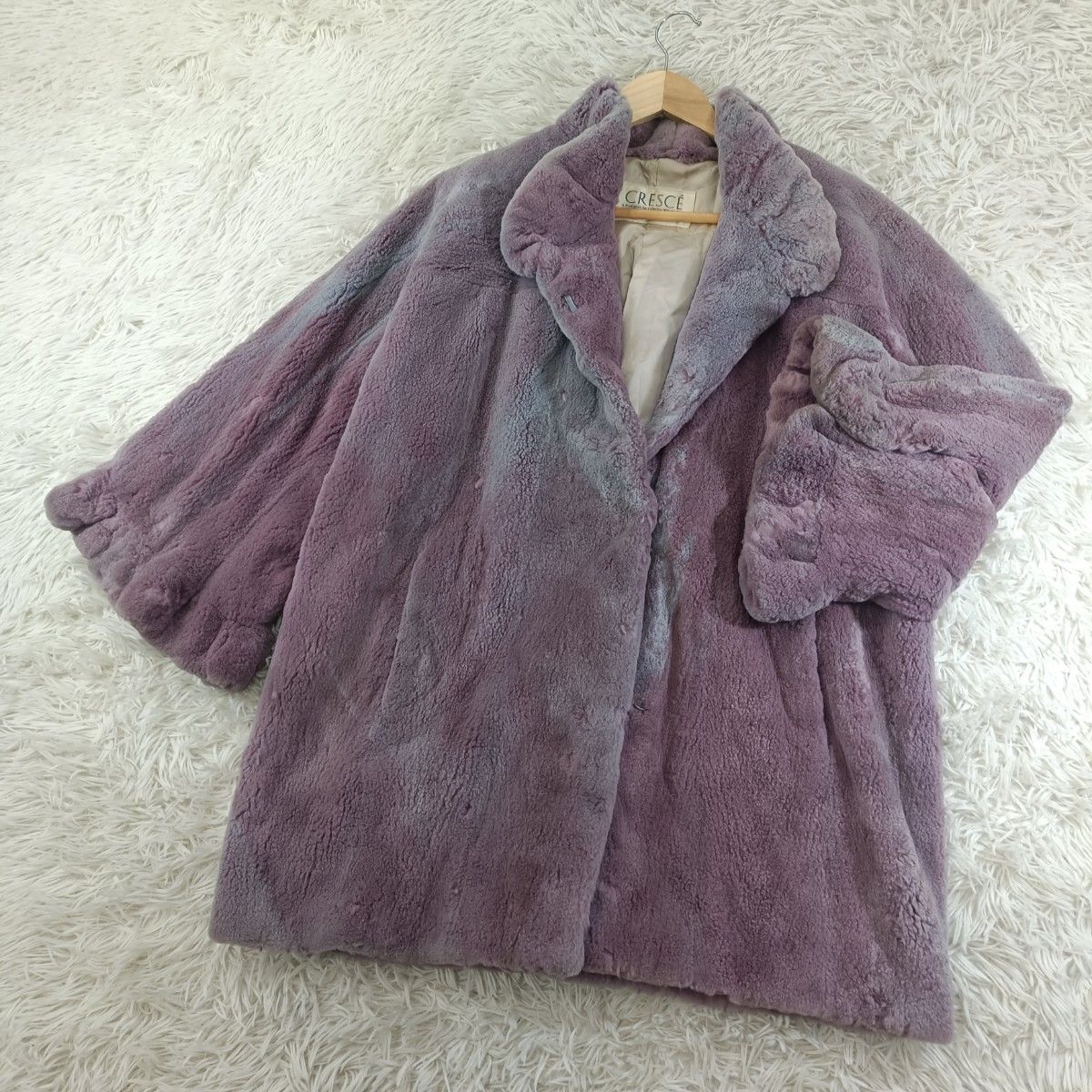 シェアードミンク ファーコート パープル系 ミンクコート リアルファー