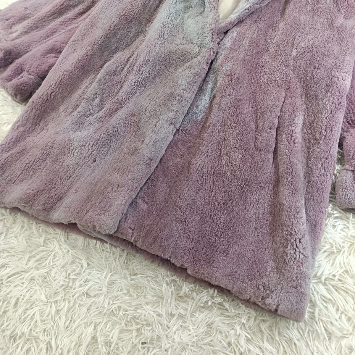 シェアードミンク ファーコート パープル系 ミンクコート リアルファー