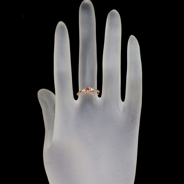 スタージュエリー K10PG ハートシェイプ ピンク トルマリン