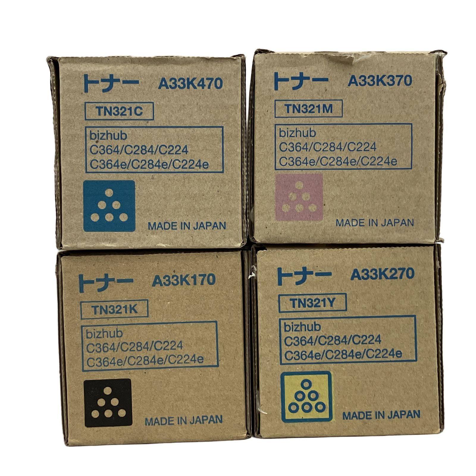 コニカミノルタ TN321 純正 トナー カートリッジ 4色セット (シアン