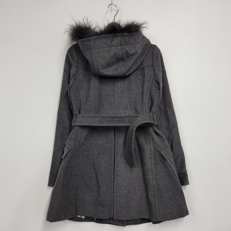 中古品】BURBERRY BLUE LABEL バーバリーブルーレーベル FUR WOOL COAT