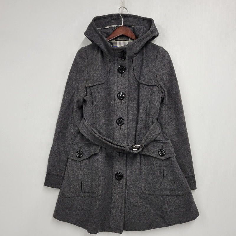 中古品】BURBERRY BLUE LABEL バーバリーブルーレーベル FUR WOOL COAT