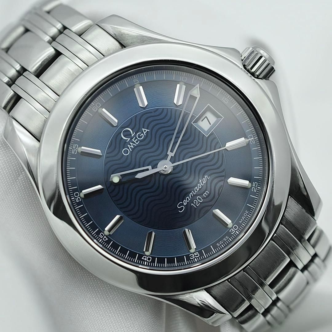 OMEGA オメガ 磨き済 2511.81 シーマスター 120m 紺 メンズ W00057