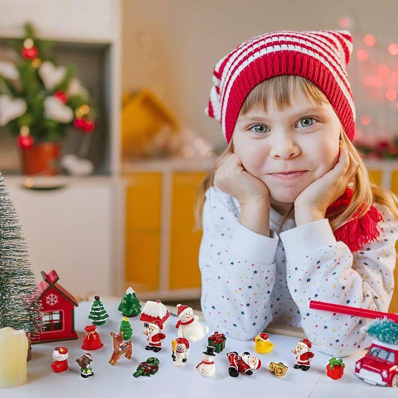 NALER クリスマス 飾り 置物 樹脂3D クリスマス 飾り付け 24個セット