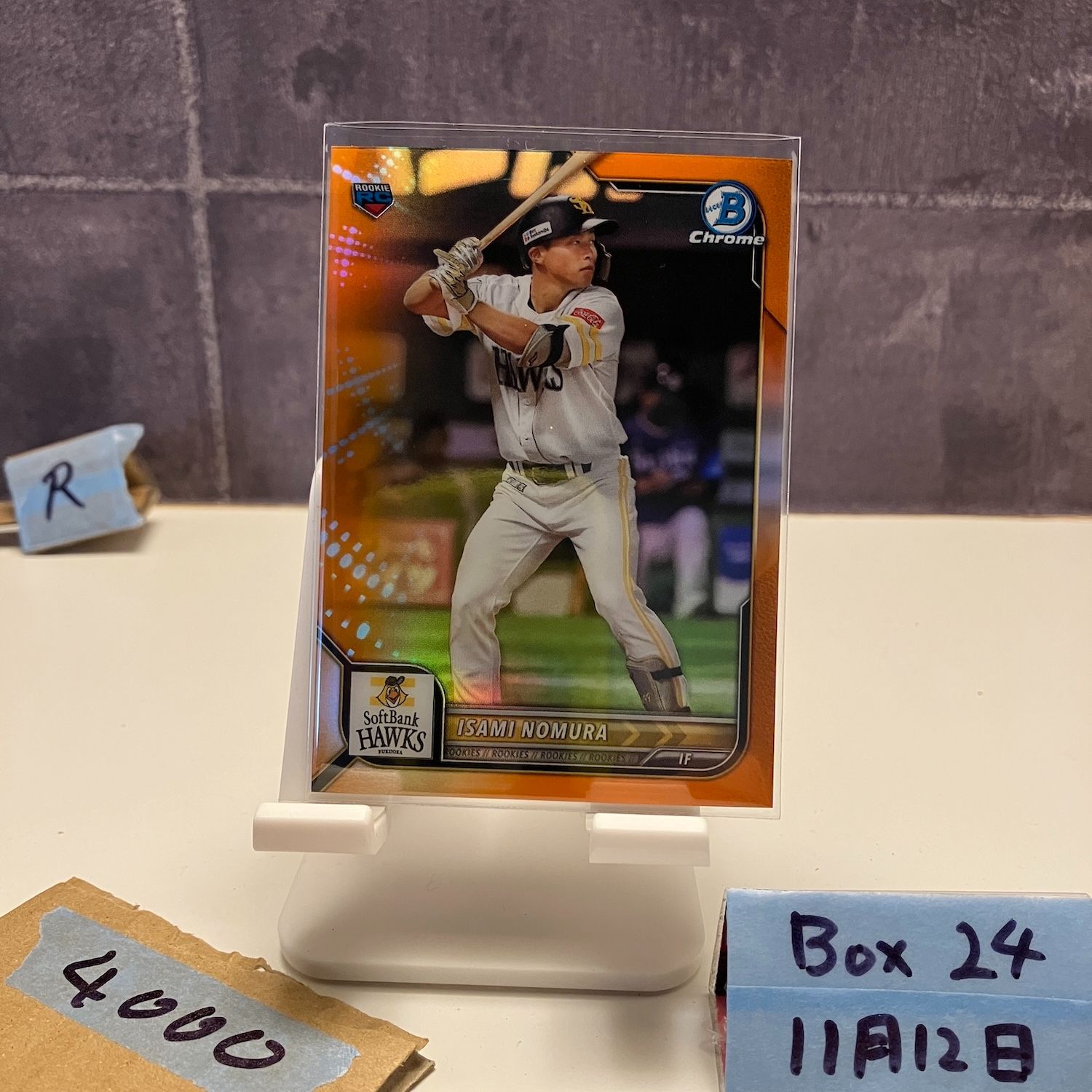 2022 Topps Chrome NPB 野村勇 Isami Nomura 04/25 福岡ソフトバンク