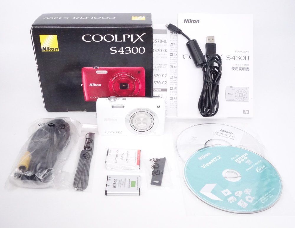極上品】ニコン Nikon デジタルカメラ COOLPIX S4300 シェルホワイト