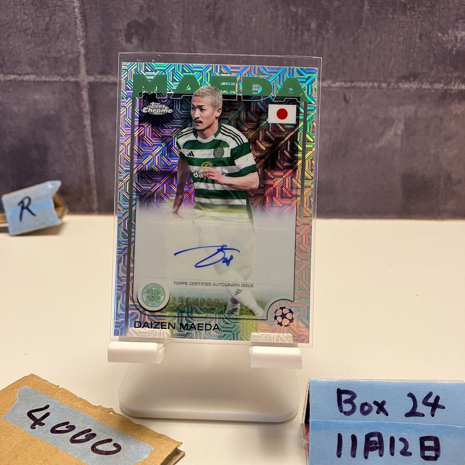 前田大然カード 2024-25 Topps Chrome 前田大然 Daizen Maeda 136/299 セルティックFC