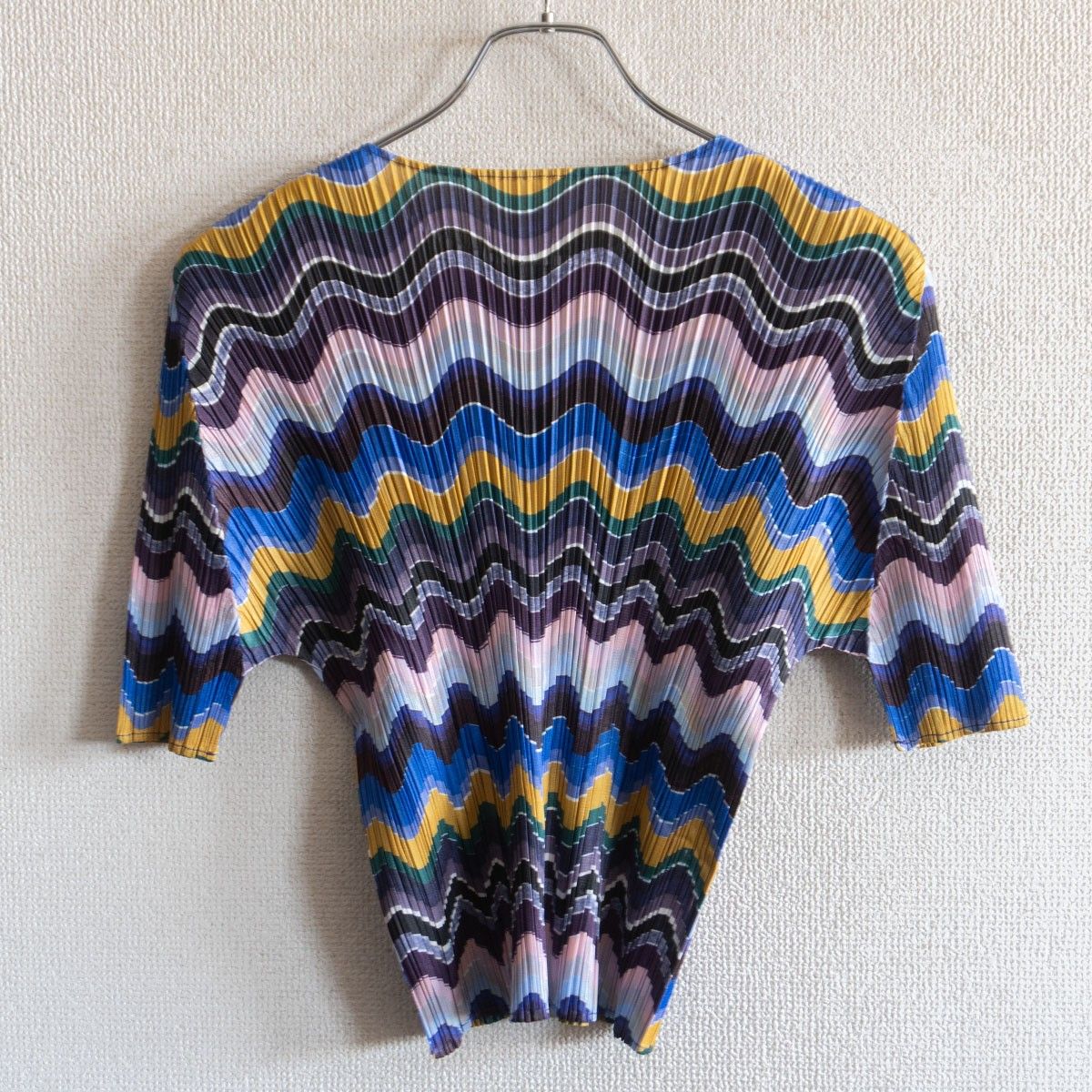 美品】 PLEATS PLEASE【柄 カットソー カーディガン】アンサンブル