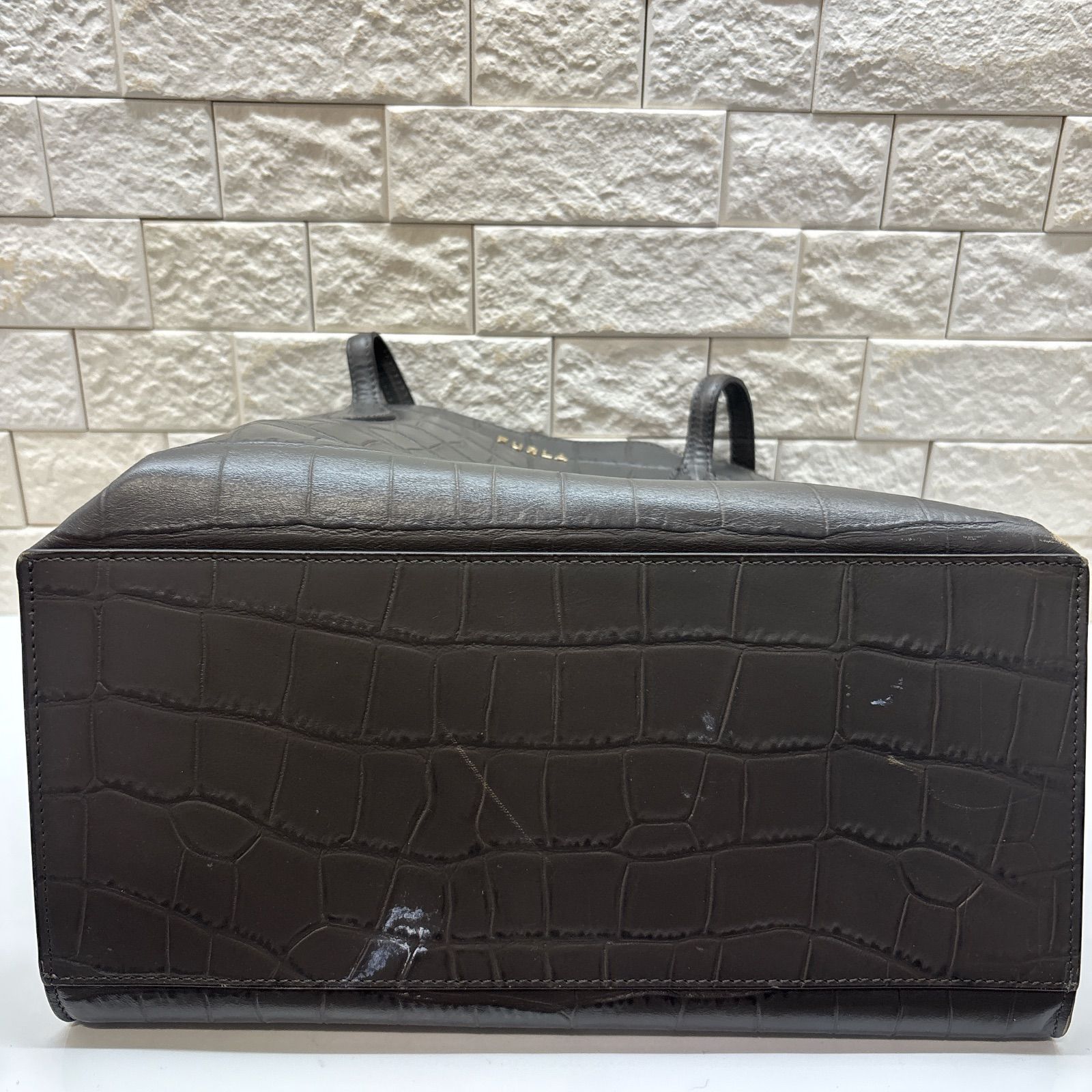 R00893 FURLA フルラ｜トートバッグ｜クロコダイル調 型押し レザー風