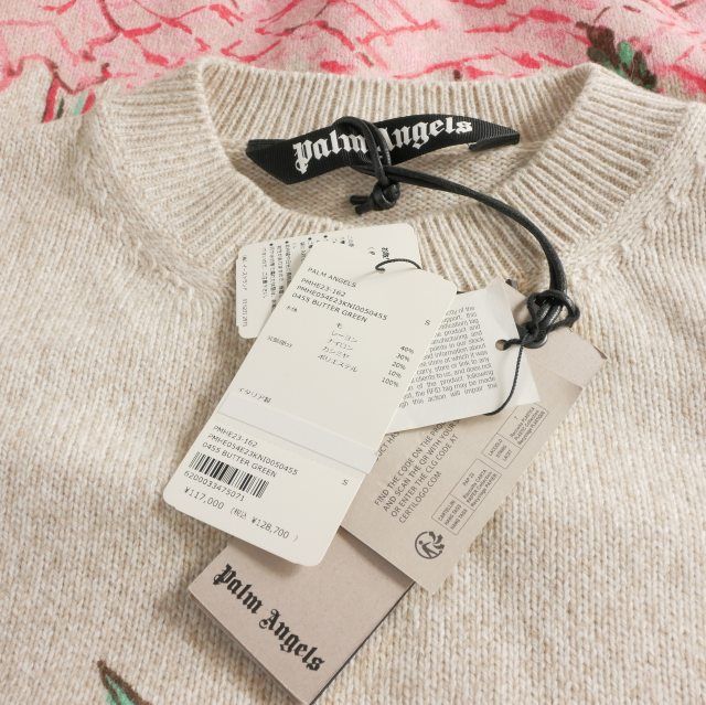 パームエンジェルス PALM ANGELS 23AW PALMS ROW PRINTED SWEATER