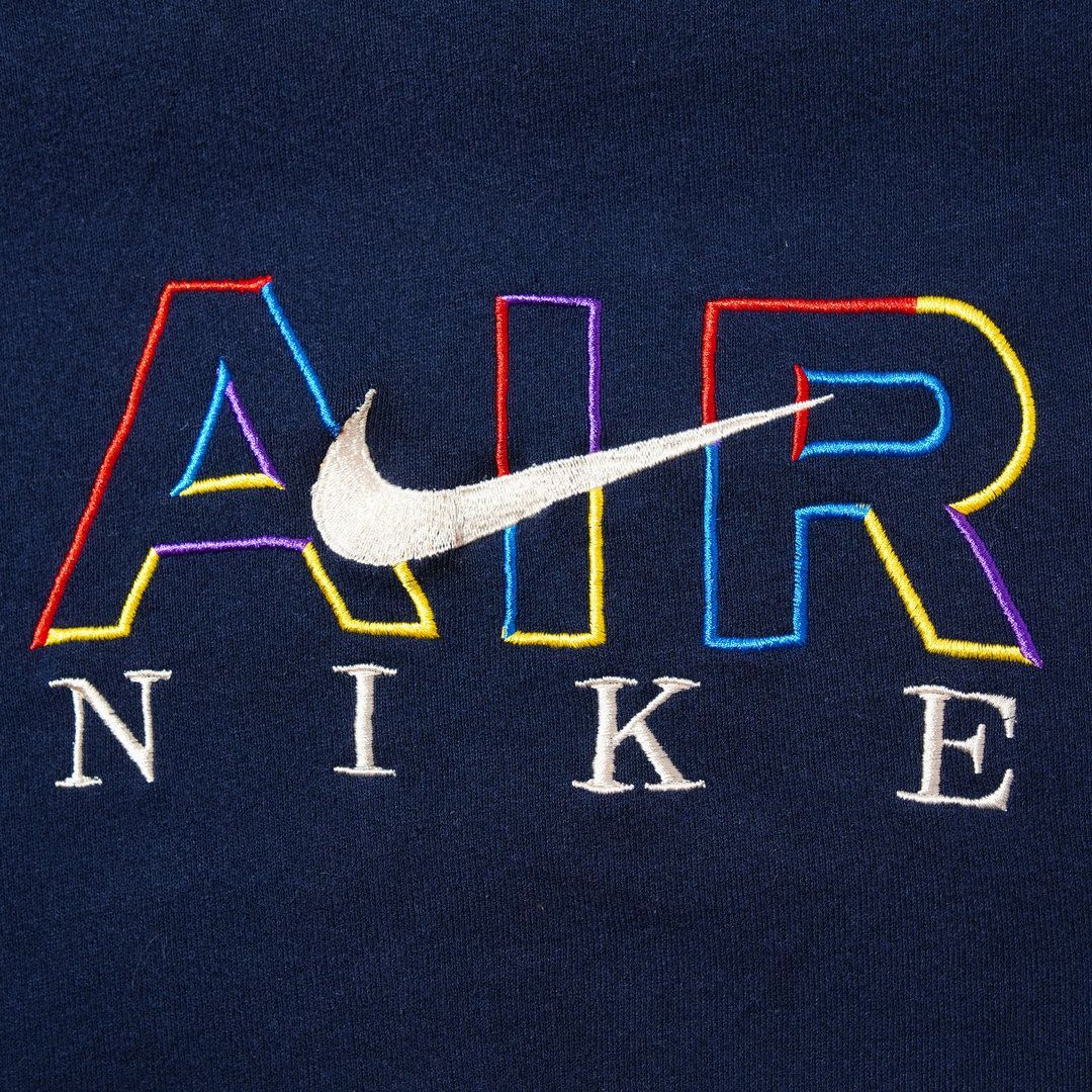 90s USA製 銀タグ ナイキ NIKE スウェット XL 相当 表記 M ネイビー
