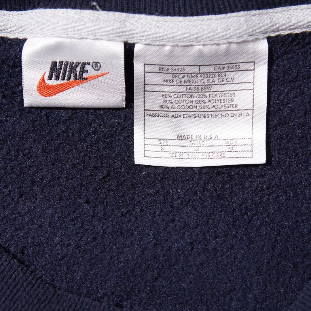 90s USA製 銀タグ ナイキ NIKE スウェット XL 相当 表記 M ネイビー