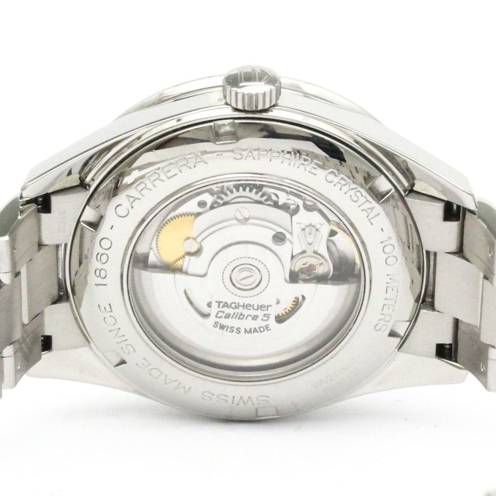  タグホイヤー TAG HEUER カレラ キャリバー5 ステンレススチール 自動巻き メンズ 時計 WV211M 外装仕上げ済み アメカジ 自動巻き時計 腕時計(アナログ)