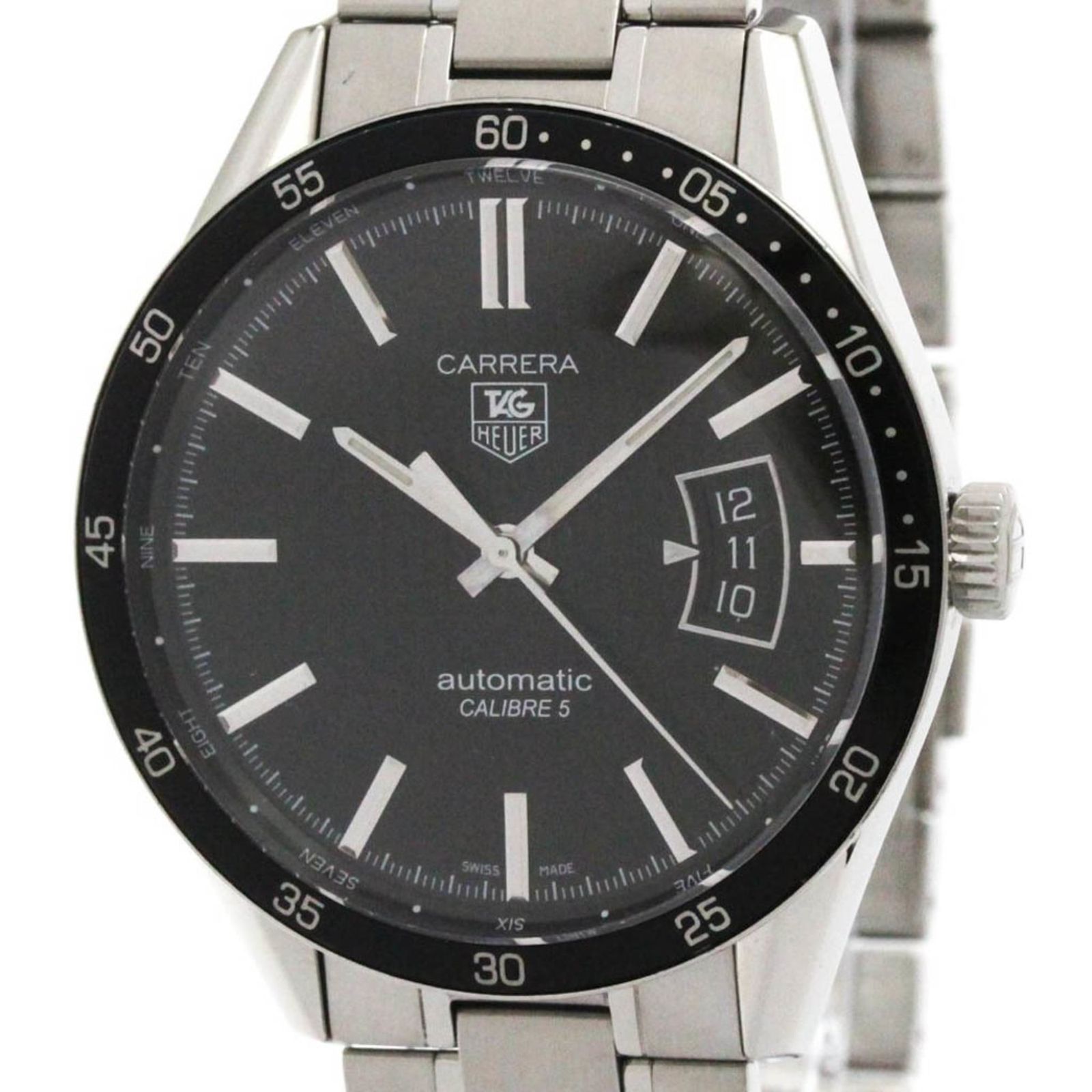 タグホイヤー TAG HEUER カレラ キャリバー5 ステンレススチール 自動巻き メンズ 時計 WV211M 外装仕上げ済み