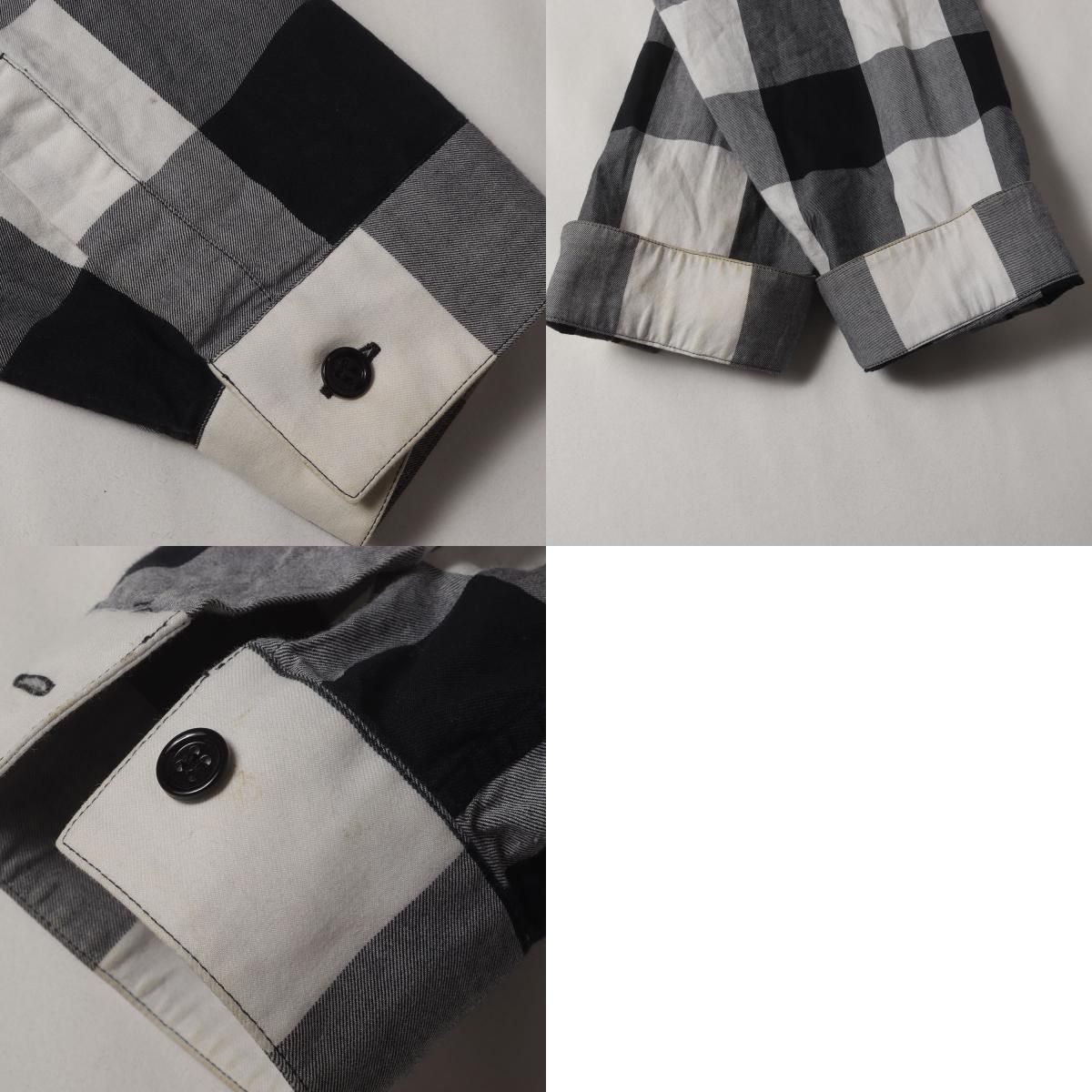 Dior HOMME ディオールオム シャツ ブラック ホワイト 黒白 サイズ:42 