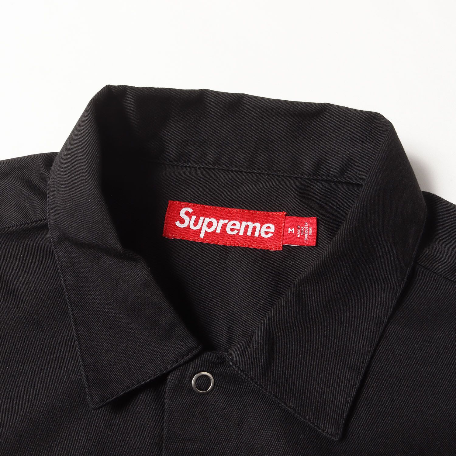 Supreme シュプリーム シャツ ブラック 黒 サイズ:M | 25SS ラインストーン ピンナップガール 半袖 ワークシャツ (Rhinestone pin Up S/S Work shirt) | トップス カジュアルシャツ【メンズ】【中古】 Supreme シュプリーム シャツ ブラック 黒 サイズ:M | 25SS ライン
