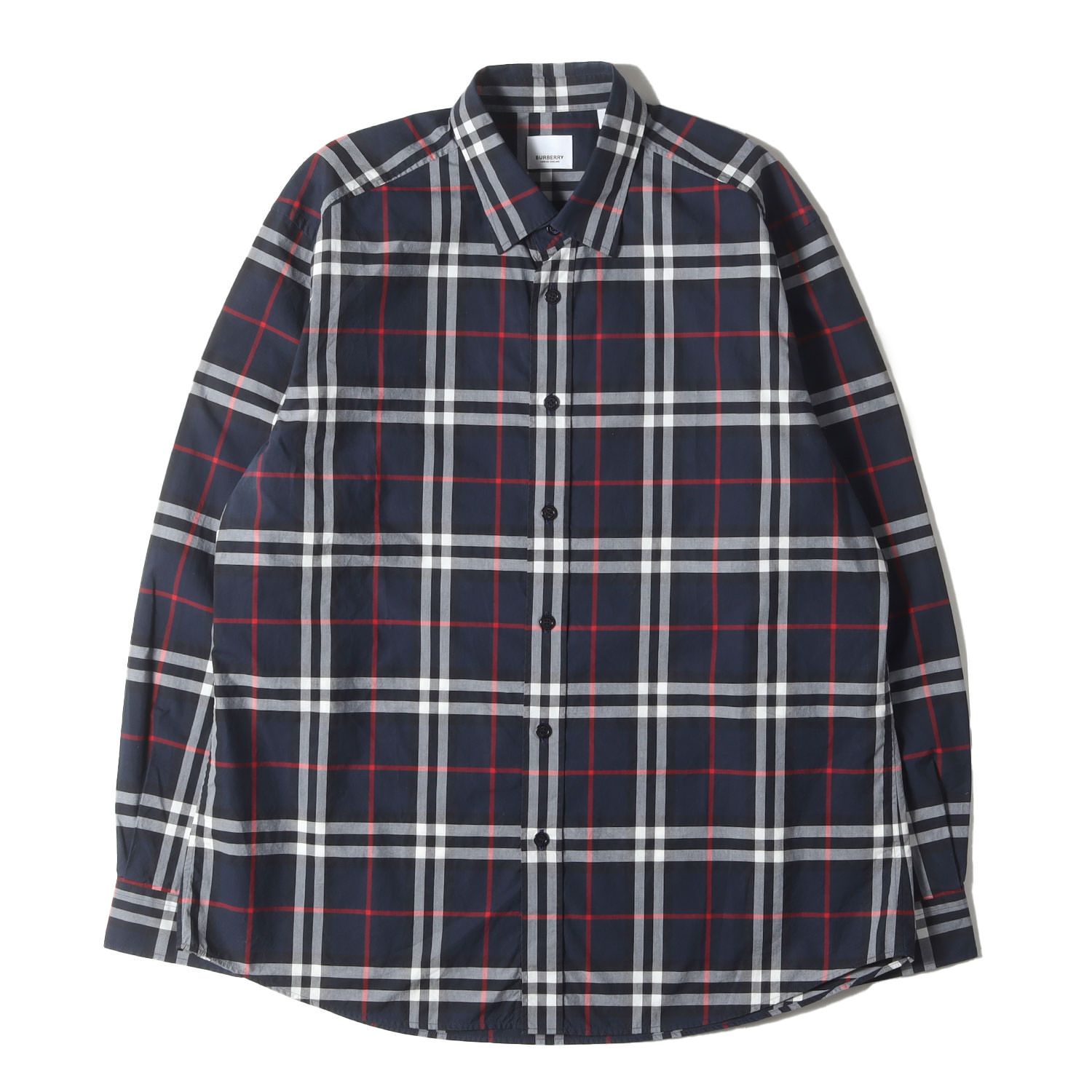 BURBERRY バーバリー シャツ ネイビー 紺 サイズ:XXL | ノバチェック