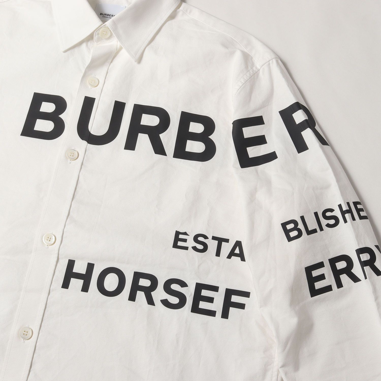 BURBERRY バーバリー シャツ ホワイト 白 サイズ:S | ティッシ期 ホースフェリー オックスフォードコットン ボタンシャツ (HORSEFERRY L/S SHIRT) | トップス カジュアルシャツ 長袖【メンズ】【中古】 BURBERRY バーバリー シャツ ホワイト 白 サイズ:S | ティッシ期