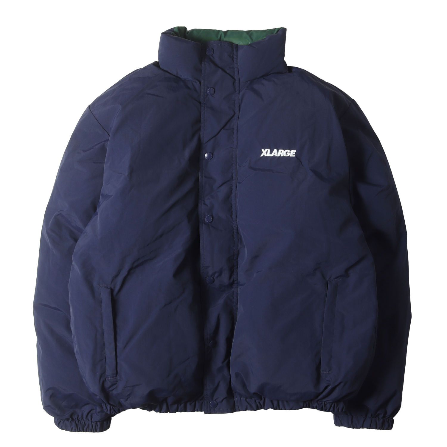 X-LARGE エクストララージ ジャケット ネイビー グリーン サイズ:L