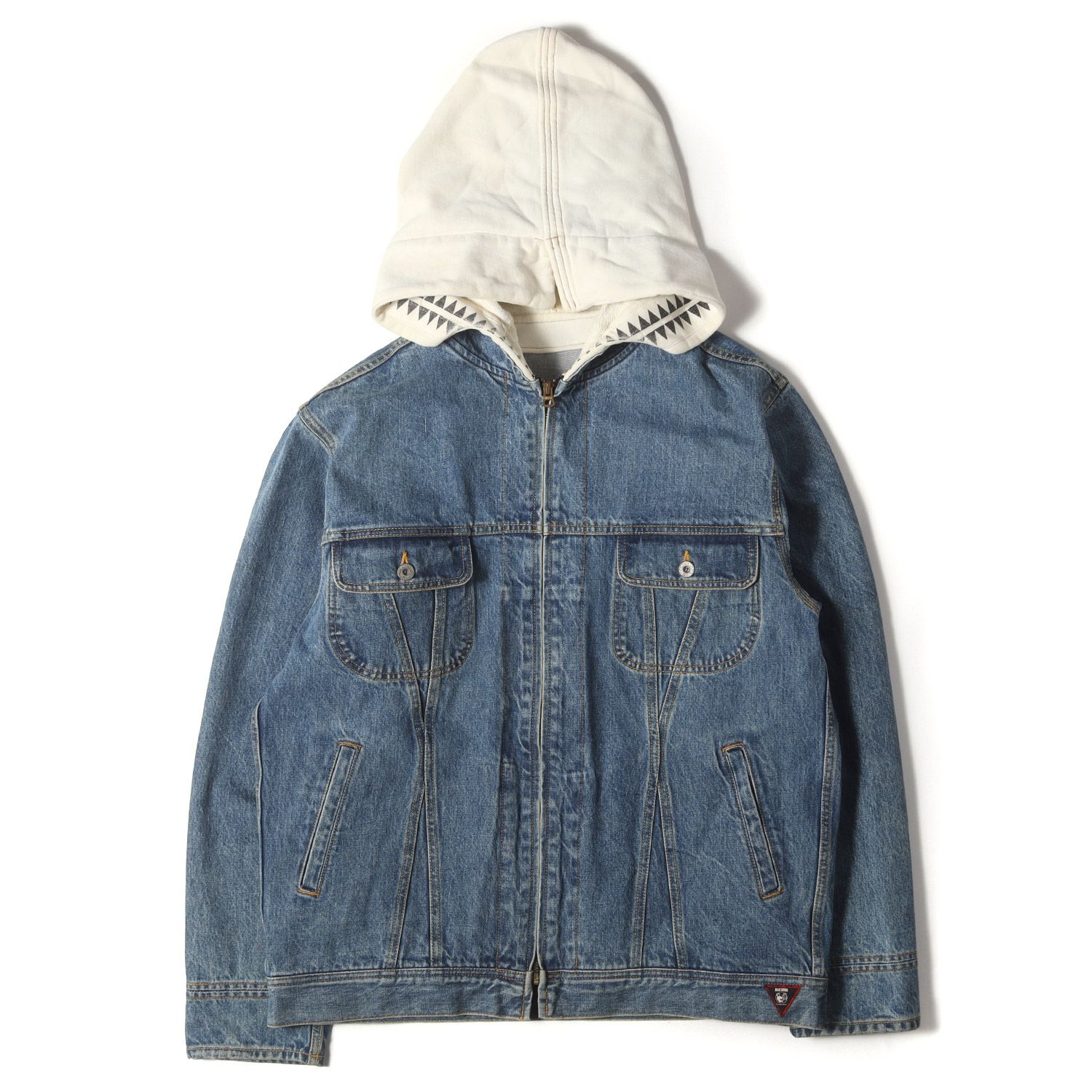 ROCSTAR ロックスター ジャケット インディゴ サイズ:XL | 00s スウェットフード付き フルジップ デニムジャケット | 00年代 アーカイブ | アウター ブルゾン 上着【メンズ】