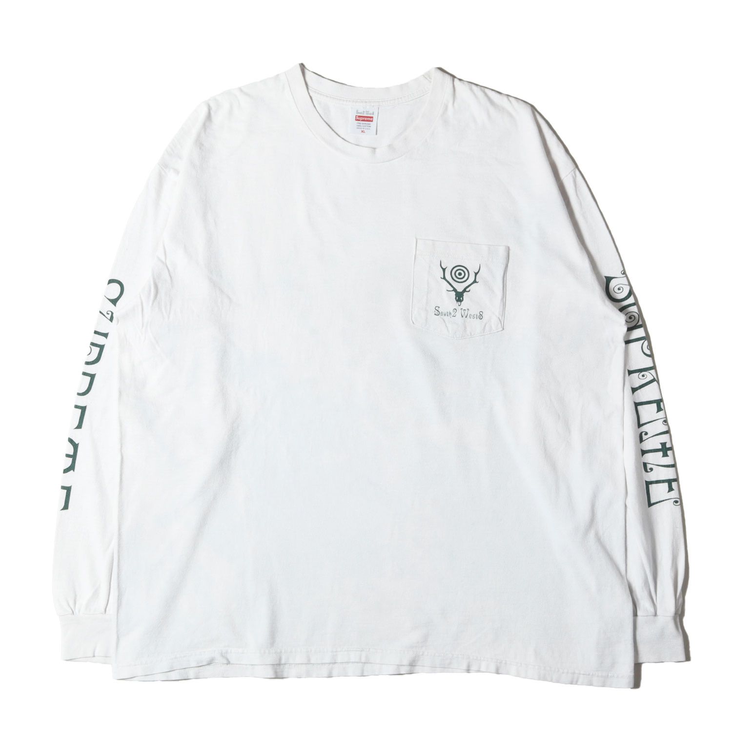 Supreme シュプリーム Tシャツ ホワイト 白 サイズ:XL | 21SS SOUTH2 WEST8 ロングスリーブ ポケット Tシャツ (L/S Pocket Tee) | トップス カットソー 長袖 | コラボ【メンズ】【】