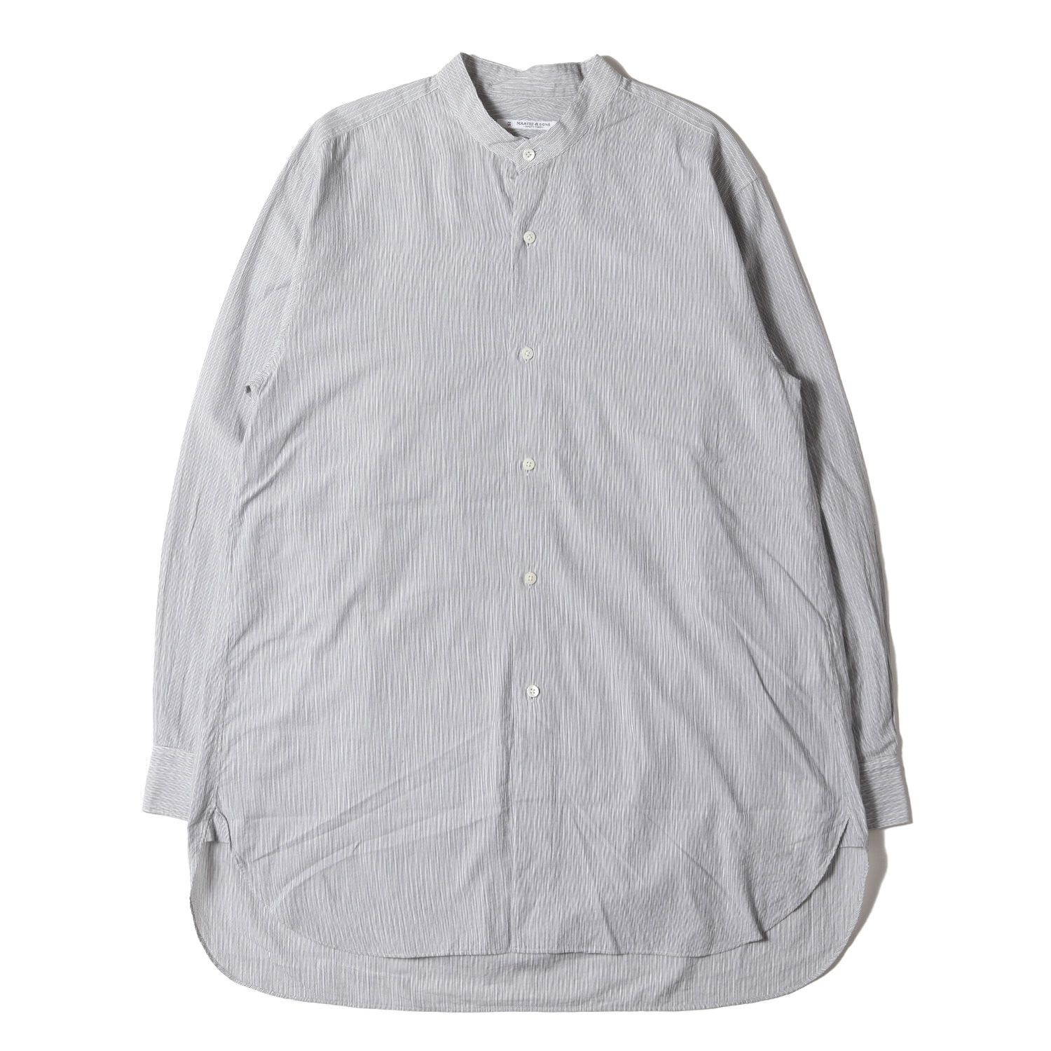 週末価格MAATER & SONS長袖シャOPCOLLAR SHIRTSサイズ3 MAATEE&SONS マーティーアンドサンズ シャツ ホワイト グレー サイズ:3