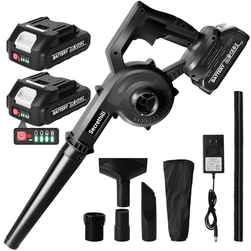 洗車 ブロワー 強力 ブロアー 充電式 残量表示 PSE認定 コードレス ブロワ 2000 mAh大容量バッテリ一 搭載 マキタ18 Vバッテリー対応 エアブロー 小型 軽量 送風と集塵1台2役 庭掃除 落ち葉掃除機 日本語取扱説明書付き ブラック m