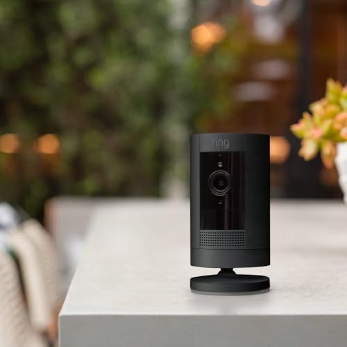  2025年度グッドデザイン賞受賞 Ring Stick Up Cam Battery リング スティックアップカム バッテリーモデル | 外出先からも見守り 屋内 屋外で使える充電式セキュリティカメラ デバイス盗難補償付き - ブラ 2 d 4 e 30 b その他 キッチン 食器