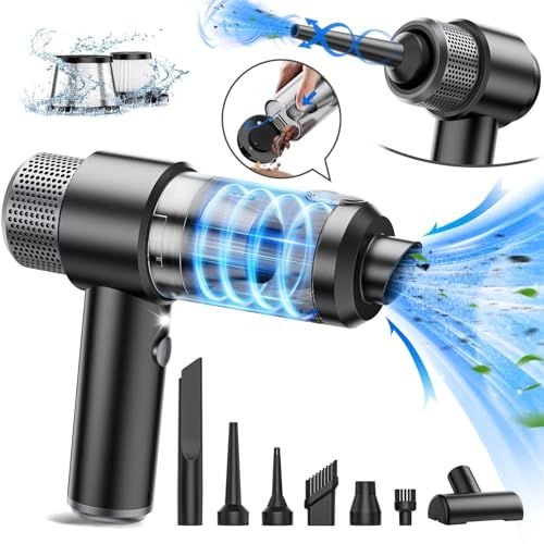 ハンディクリーナー コードレス 強力吸引力 吹き飛ぶ 吸い込む 空気入れ 空気抜き 多機能車用掃除機 Type C 急速充電 LEDライト付きミニ掃除機 ホコリ取り キーボード掃除 車内掃除に最適 Svoko LT 135 ブラック m ed 1263 fd