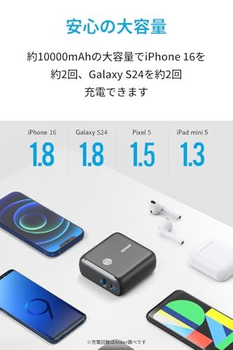  Anker PowerCore Fusion 10000 9700 mAh 20 W PD 搭載USB充電器 コンセント一体型|折りたたみ式プラグ|USB Power Delivery対応|PSE技術基準適合 iPhone 16 | 1 b 34 e 616 プラスチック保存容器 その他 キッチン 食器