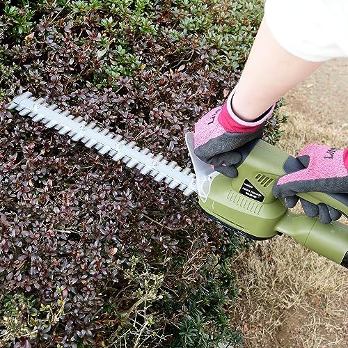 山善 YAMAZEN 10 8 V 電動ヘッジトリマー 充電式 2 5 Ah 刈込幅約300 mm 両刃タイプ ダブルロック機能 庭木 剪定 生垣 刈り込み コンパクト 軽量 電気式 ヘッジトリマー グラストリマー YDH 300 カーキ m 395 be 0 b 6