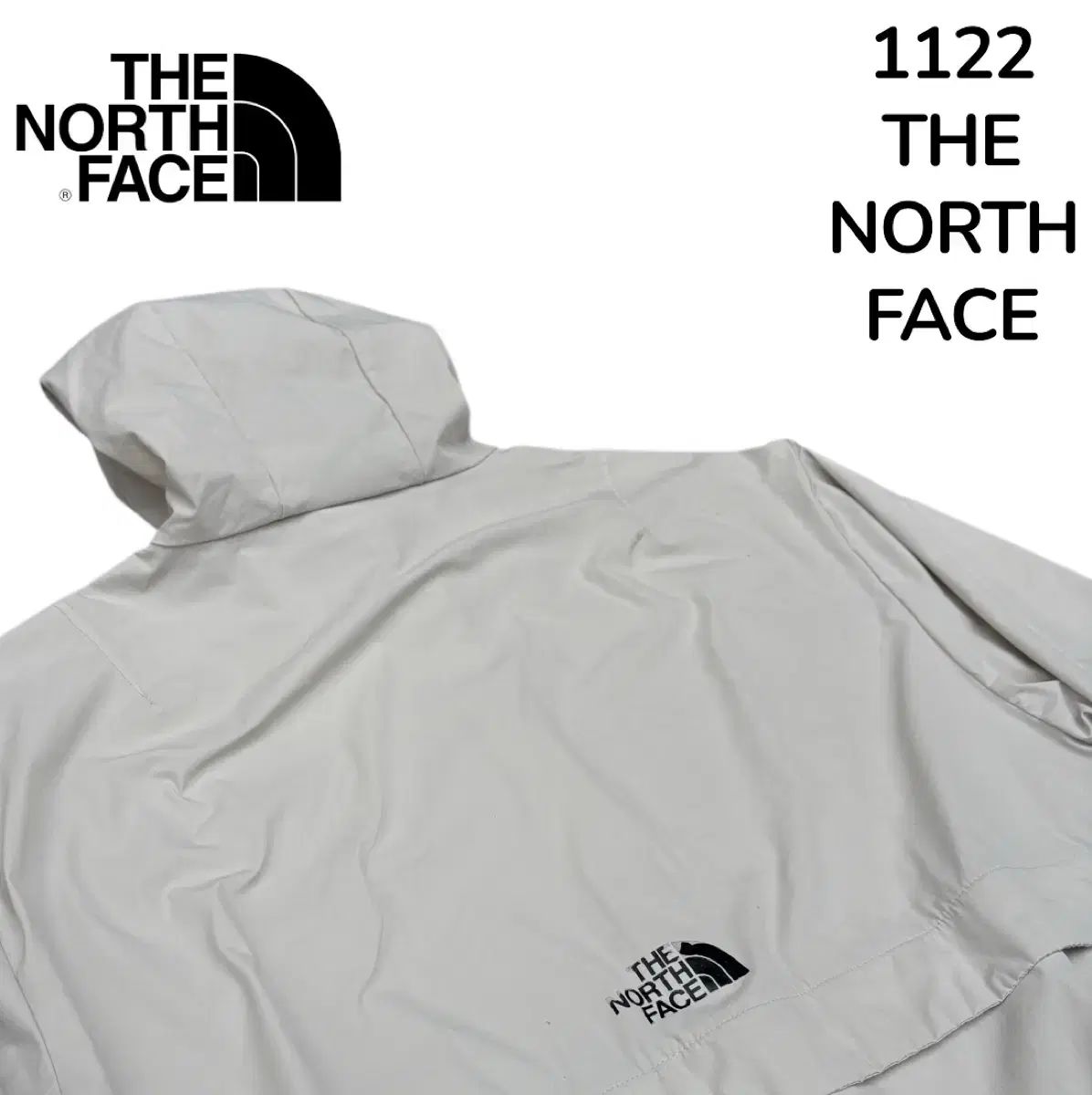 THE NORTH FACE ザノースフェイス 白 ロゴ ナイロン ウィンド
