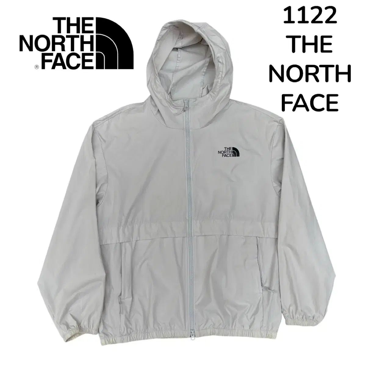 THE NORTH FACE ザノースフェイス 白 ロゴ ナイロン ウィンド