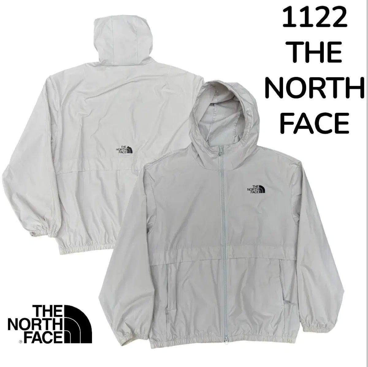 THE NORTH FACE ザノースフェイス 白 ロゴ ナイロン ウィンド
