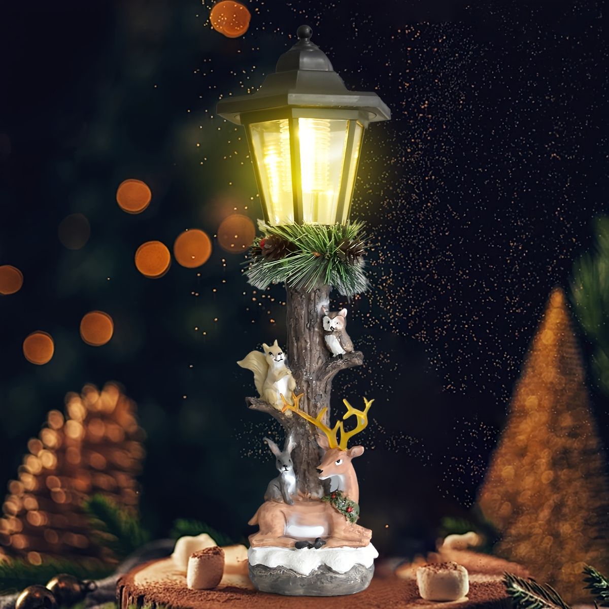 ソーラー充電＆自動点灯】ガーデンライト 六角形レジン製 芝生ランプ