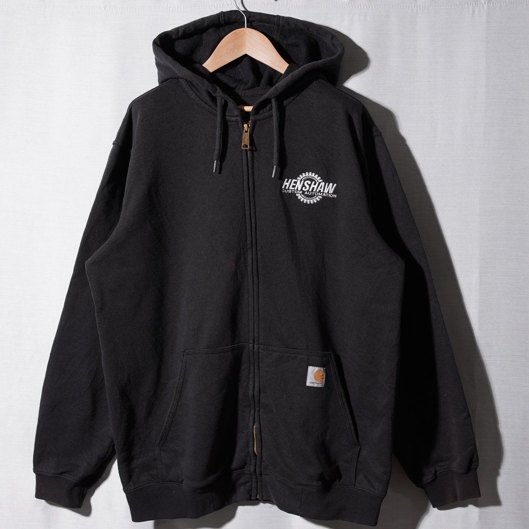 カーハート Carhartt ジップパーカー XL 相当 表記 M ブラック ロゴ
