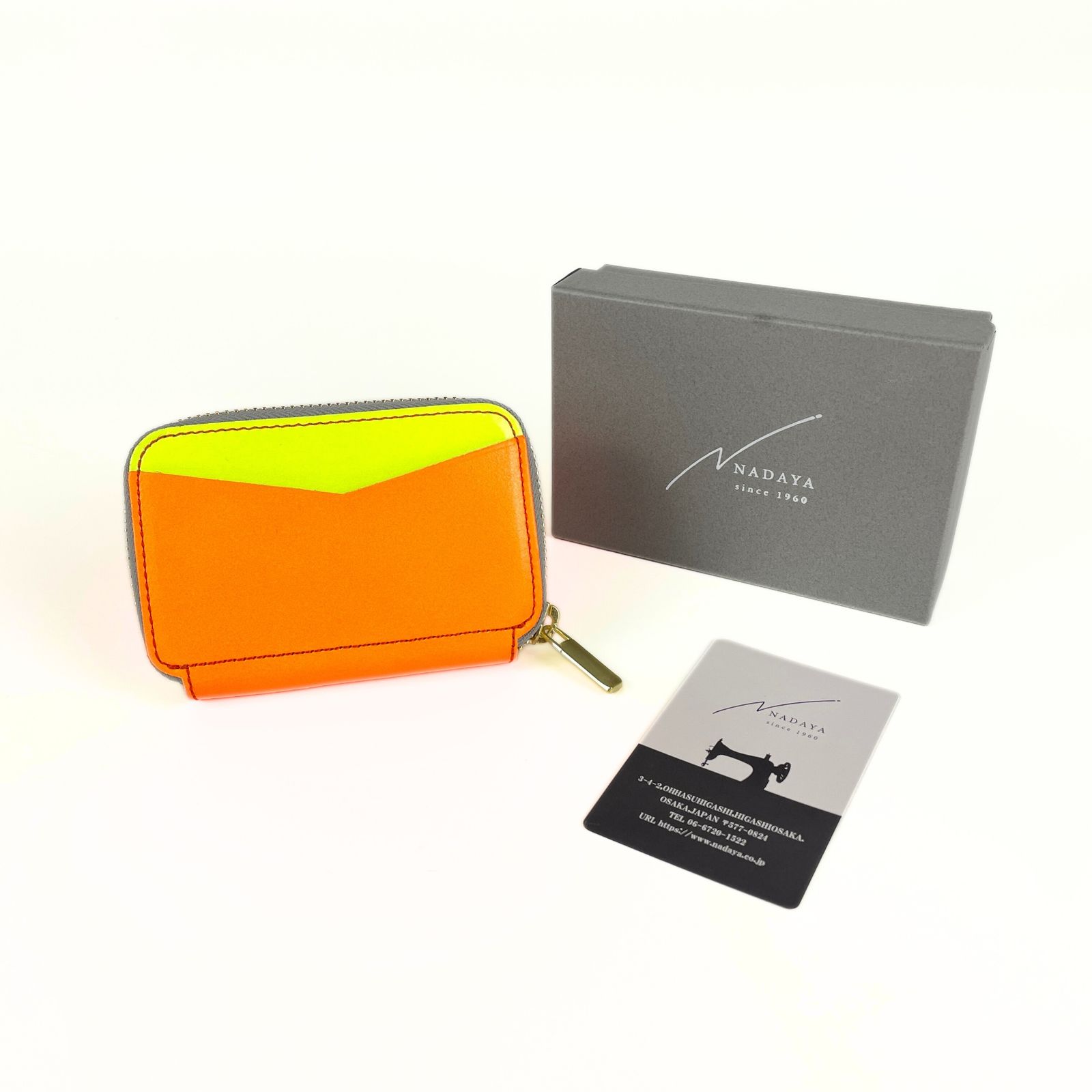 箱付 NADAYA ナダヤ mu CRAZY 本革 レザーコンパクトウォレット ミニ