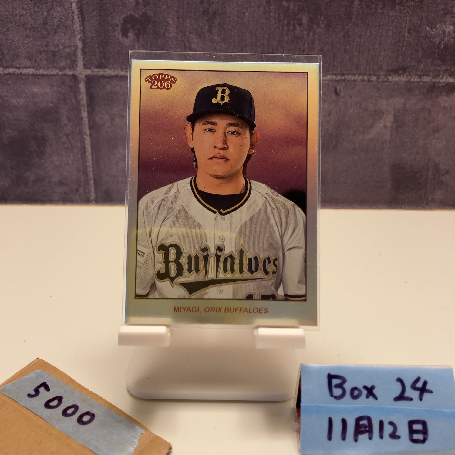 TOPPS 206 NPB カード　オリックス　宮城　50シリアル 2024 Topps 206 宮城大弥 Hiroya Miyagi 3/8 オリックスバファローズ